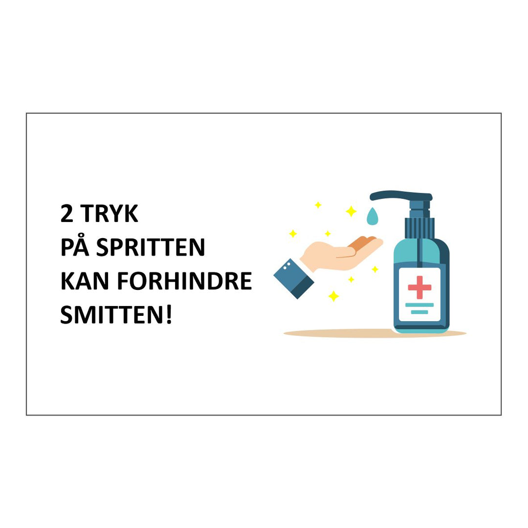 2 tryk på spritten, kan forhindre smitten!