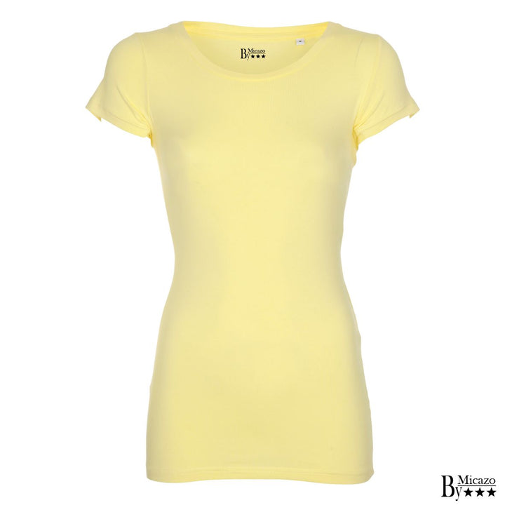 Dame t-shirt "Long" - Gul
