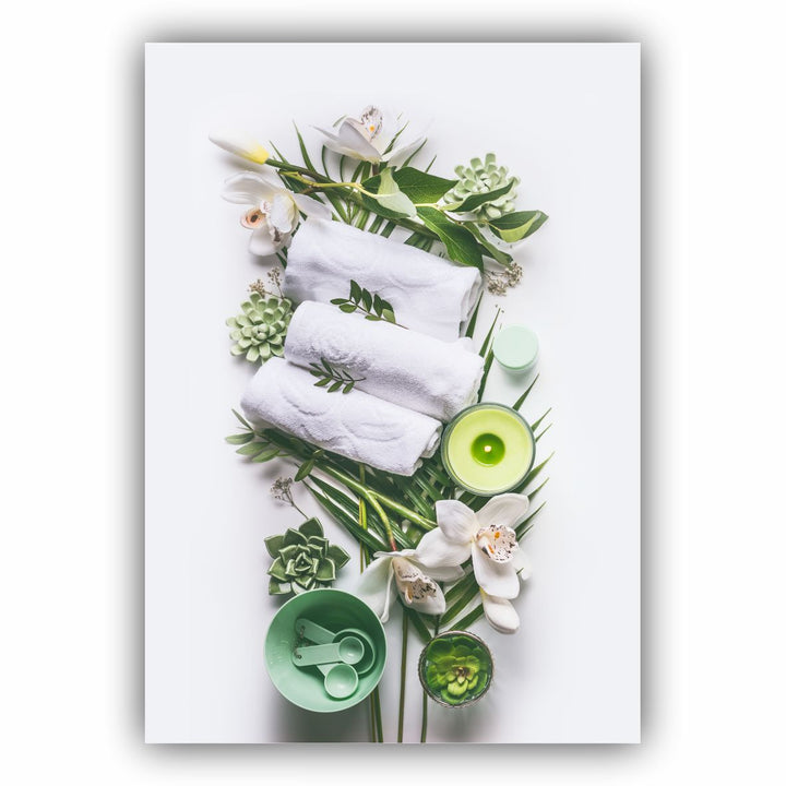 Wellness opsætning med planter