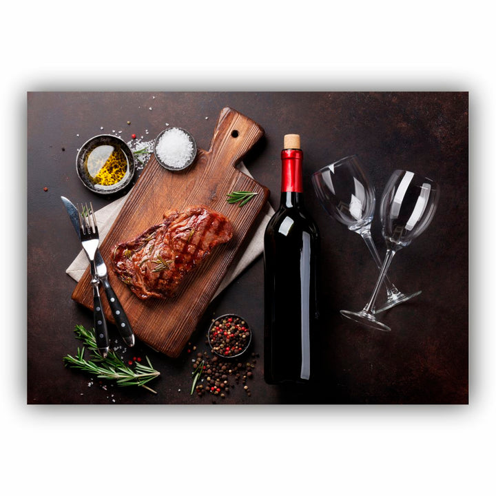 Wine and Ribeye
