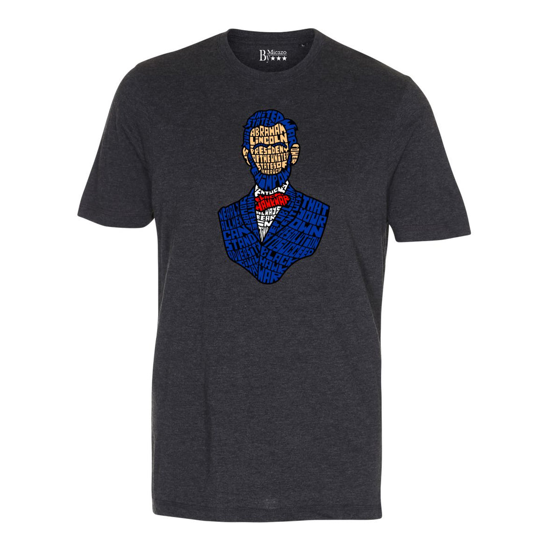 T-shirt med calligram af berømthed.. Fås i flere farver...