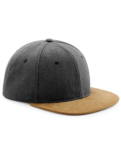 Suede peak cap