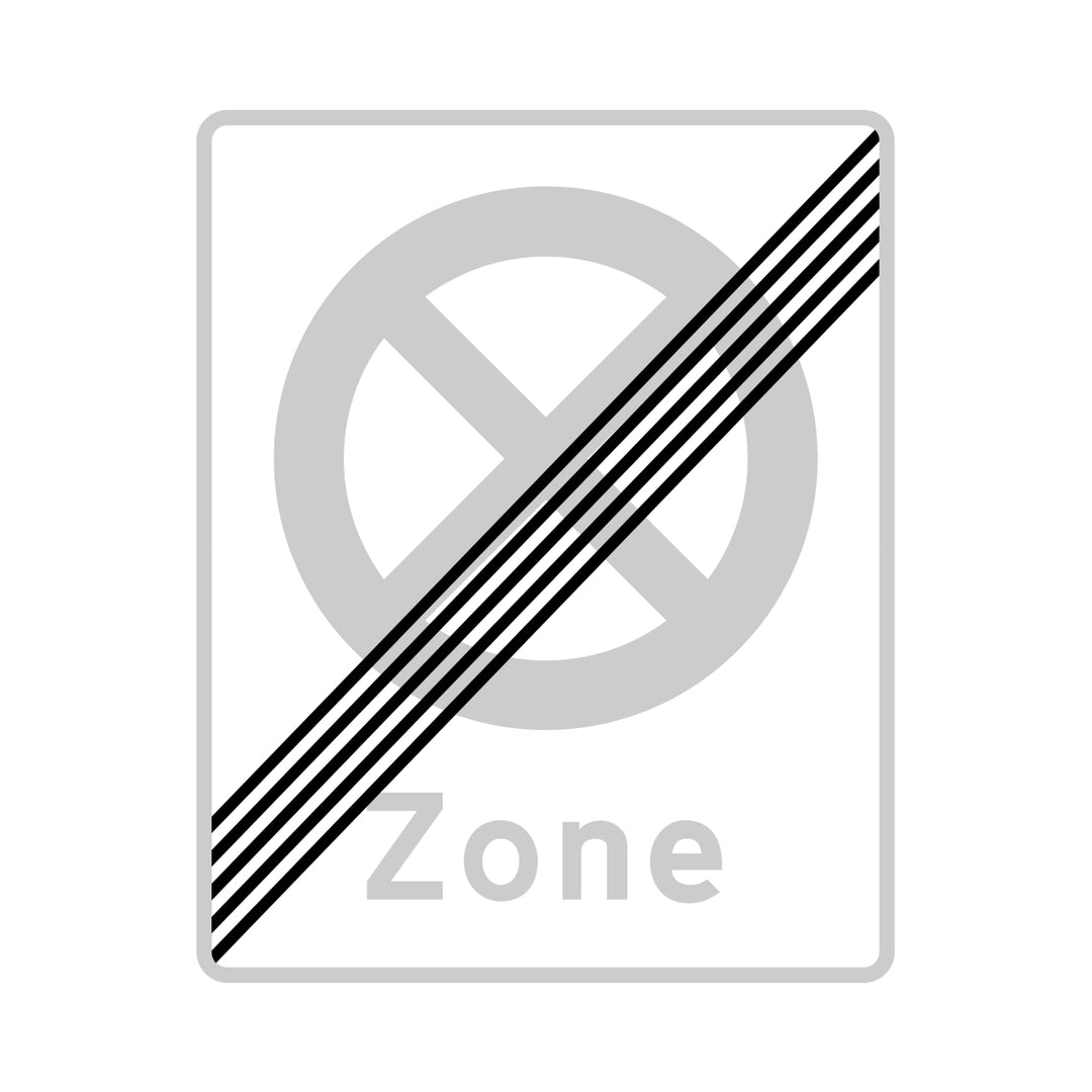 Zone parkering forbudt ophør