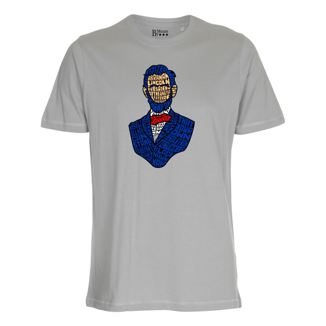 T-shirt med calligram af berømthed.. Fås i flere farver...