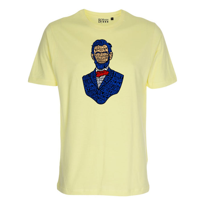 T-shirt med calligram af berømthed.. Fås i flere farver...