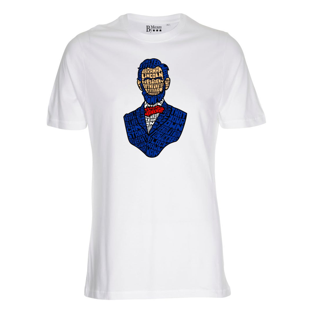 T-shirt med calligram af berømthed.. Fås i flere farver...