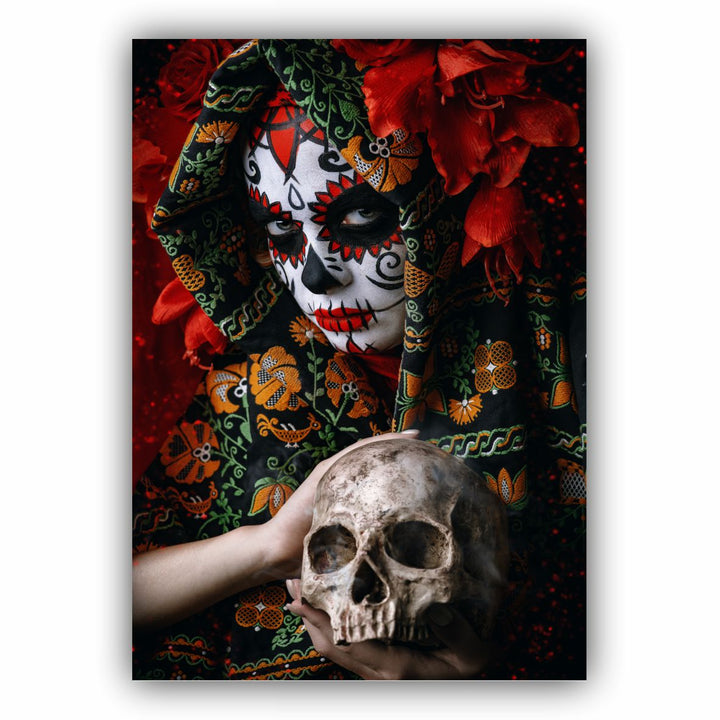 Kvinde med halloween makeup