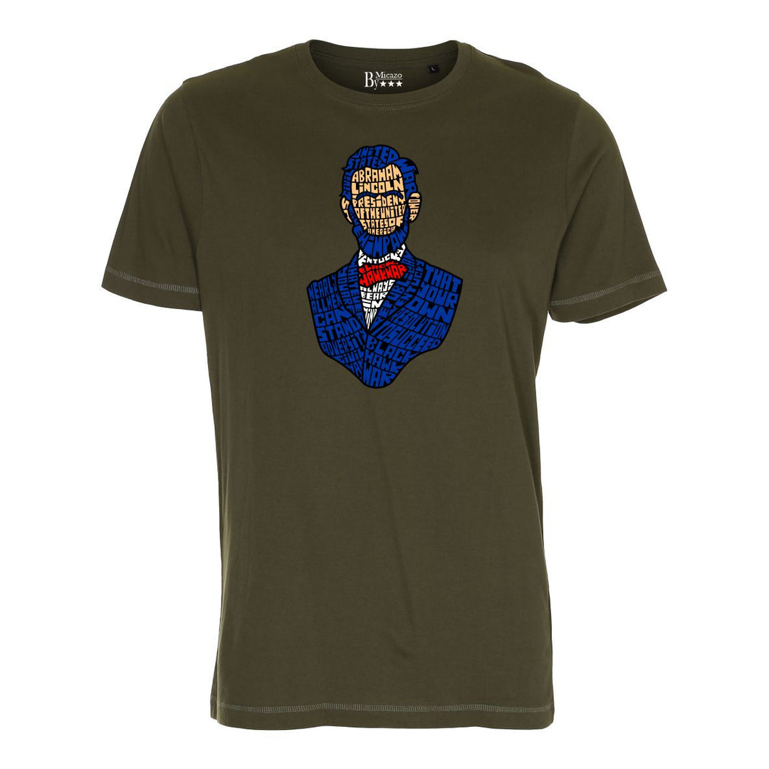 T-shirt med calligram af berømthed.. Fås i flere farver...