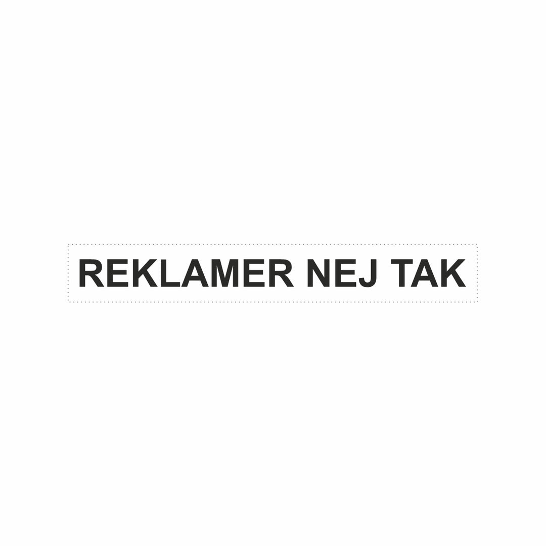 REKLAMER NEJ TAK