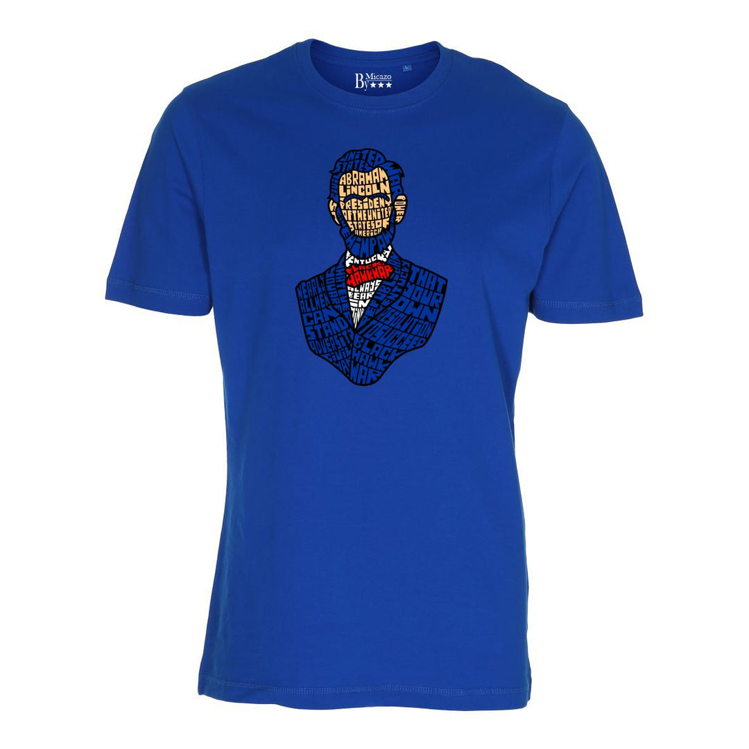 T-shirt med calligram af berømthed.. Fås i flere farver...