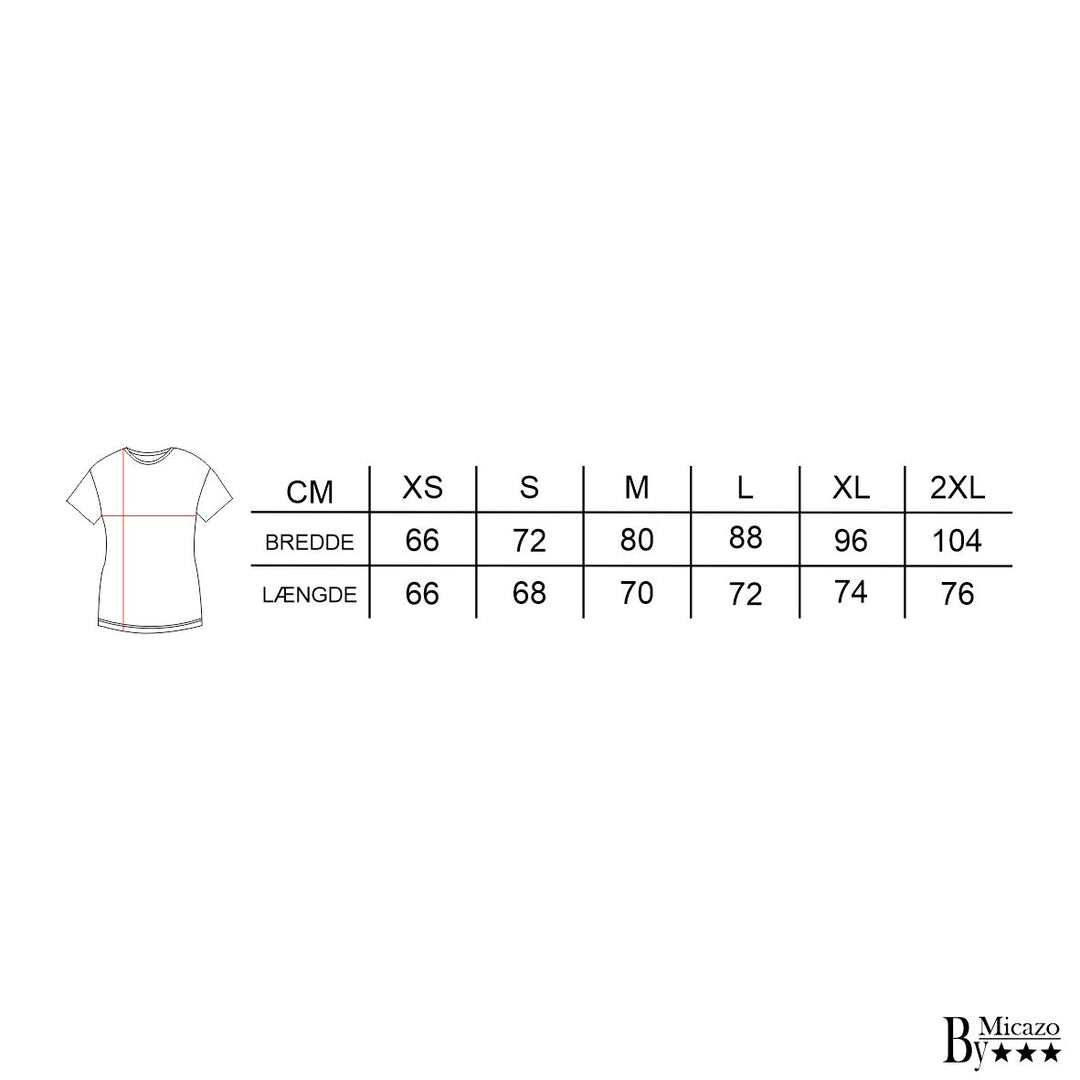Dame t-shirt "Long" - Hvid